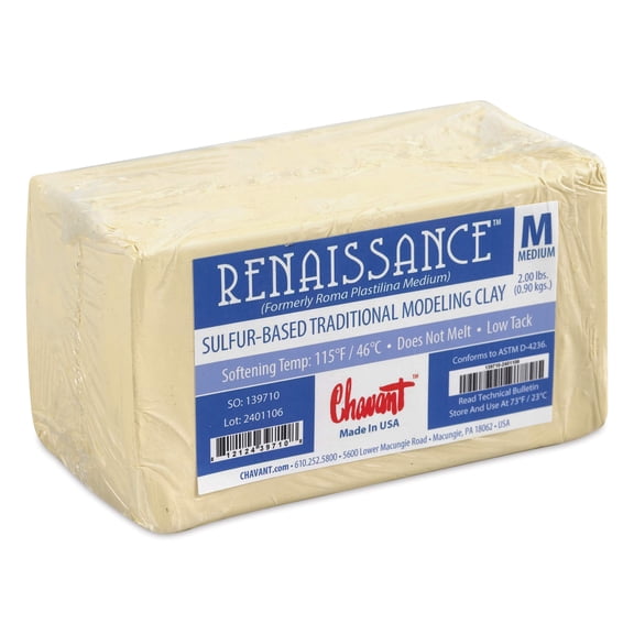 Chavant Renaissance Modeling Clay - 2 lb, White, Medium