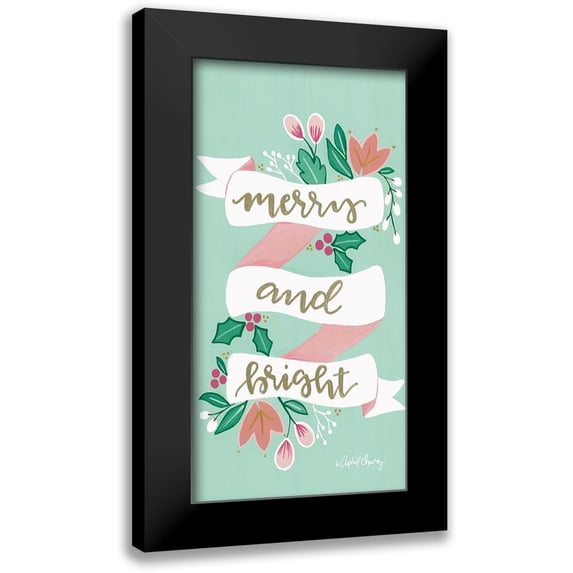 Chavez, April 11x18 Black Modern Framed Museum Art Print Titled - Merry and Bright