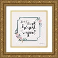 thumbnail image 1 of Chavez, April 12x12 Gold Ornate Wood Framed with Double Matting Museum Art Print Titled - Be Kind, Honest and Good, 1 of 4