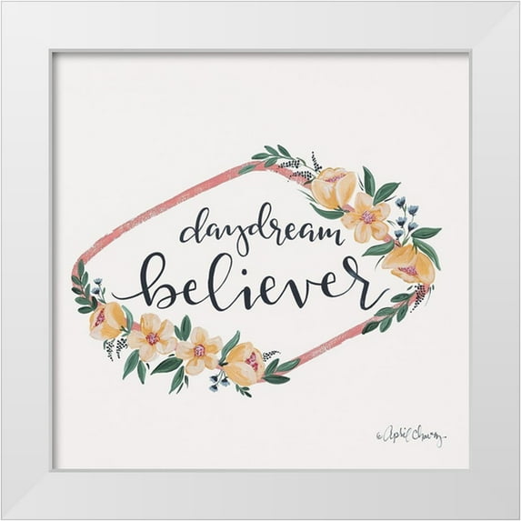 Chavez, April 20x20 White Modern Wood Framed Museum Art Print Titled - Daydream Believer