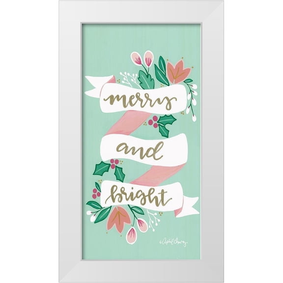 Chavez, April 9x14 White Modern Wood Framed Museum Art Print Titled - Merry and Bright