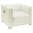 thumbnail image 1 of Chaviano Tufted Upholstered Chair Pearl White, 1 of 9