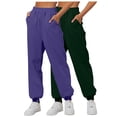 thumbnail image 1 of Chbgutlmr 2PC Sweatpants for Women Elastic High Waisted Athletic Joggers Comfy Cinch Bottom Sweatpants, 1 of 6