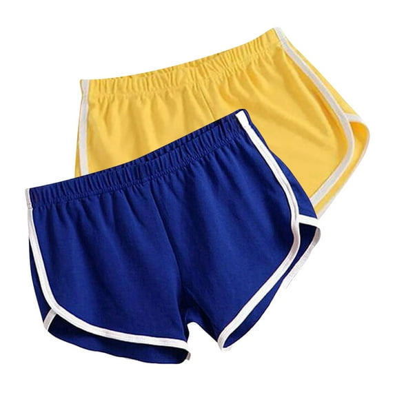 Chbgutlmr 2pc Running Shorts for Women Summer Elastic Waisted Athletic Yoga Workout Shorts Activewear