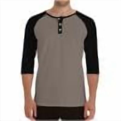 Chbgutlmr 3/4 Length Sleeve Tops for Men Notched V Neck Color Block Drop Shoulder Shirts Casual Comfy Tops