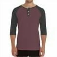 thumbnail image 1 of Chbgutlmr 3/4 Length Sleeve Tops for Men Notched V Neck Color Block Drop Shoulder Shirts Casual Comfy Tops, 1 of 8