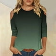 thumbnail image 1 of Chbgutlmr 3/4 Length Sleeve Womens Tops Dressy Casual Cold Shoulder Comfy Loose Fashion Shirts Blouses, 1 of 5