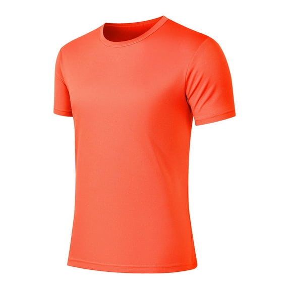 Chbgutlmr Athletic Shirts for Men Breathable Round Neck Short Sleeve Workout Tops Summer Running Gym Shirts