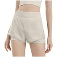 thumbnail image 1 of Chbgutlmr Athletic Shorts for Women Summer Elastic Waisted Ruched Lined Loose Gym Running Workout Shorts, 1 of 3