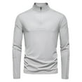 thumbnail image 1 of Chbgutlmr Athletic Tops for Men Half High Neck Zipper Slim Stretch Sun Protective Outdoor Hiking Shirts, 1 of 3