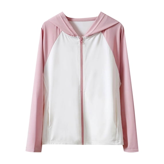 Chbgutlmr Baby Boy Girl Clothes Color Block Zip up Sun Protection Hoodies Kids Breathable Outwear Jackets