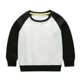 thumbnail image 1 of Chbgutlmr Baby Boy Girl Clothes Fall Sweatshirts Kids Crewneck Color Block Cotton Comfy Sports Pullover Tops, 1 of 4