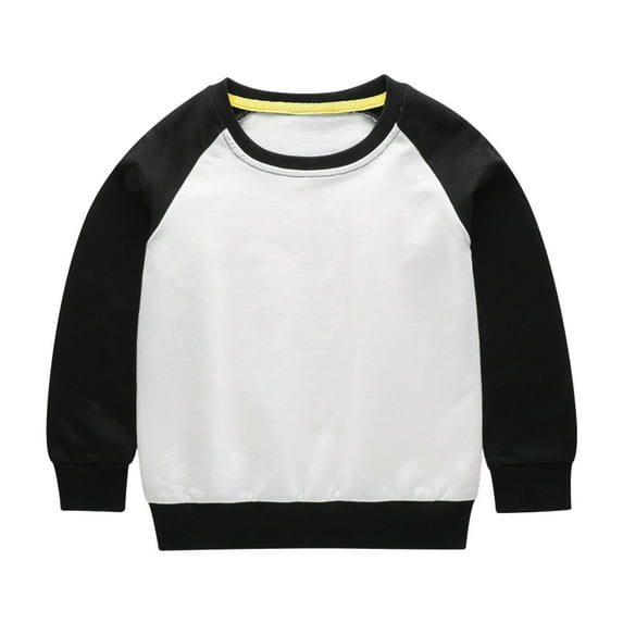 Chbgutlmr Baby Boy Girl Clothes Fall Sweatshirts Kids Crewneck Color Block Cotton Comfy Sports Pullover Tops