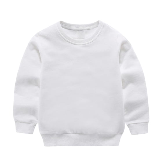 Chbgutlmr Baby Boys Girls Clothes Kids Fall Sweatshirts Solid Color Loose Cotton Comfy Thin Pullover Tops