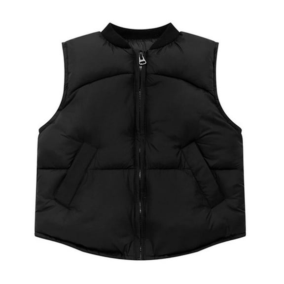 Chbgutlmr Baby Boys Girls Clothes Winter Vests Kids Zipper Warm Tank Tops Solid Color Sleeveless Coats