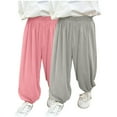 thumbnail image 1 of Chbgutlmr Baby Clothes Boys Girl 2 Pack Slacks Pants Kids Soft Comfy Elastic Waist Casual Trousers 2-12 Years, 1 of 3