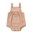 thumbnail image 1 of Chbgutlmr Baby Clothes Boys Girls Toddler Ribbed Knit Rompers Overalls Newborn Button Sleeveless Cute Bodysuits, 1 of 8