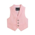 thumbnail image 1 of Chbgutlmr Baby Clothes Boys Suit Vests Kids Lapel Collar Button Sleeveless Formal Blazer Tops 2-14 Years, 1 of 3