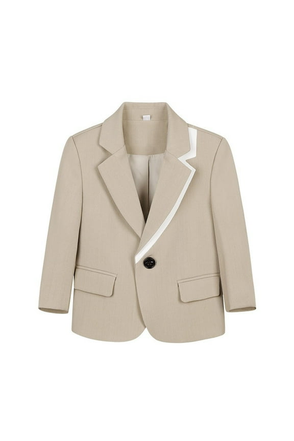 Baby Clothes Kids Formal Blazer Jackets Boys Girls Long Sleeve Lapel Neck Button Suit Tops Fall