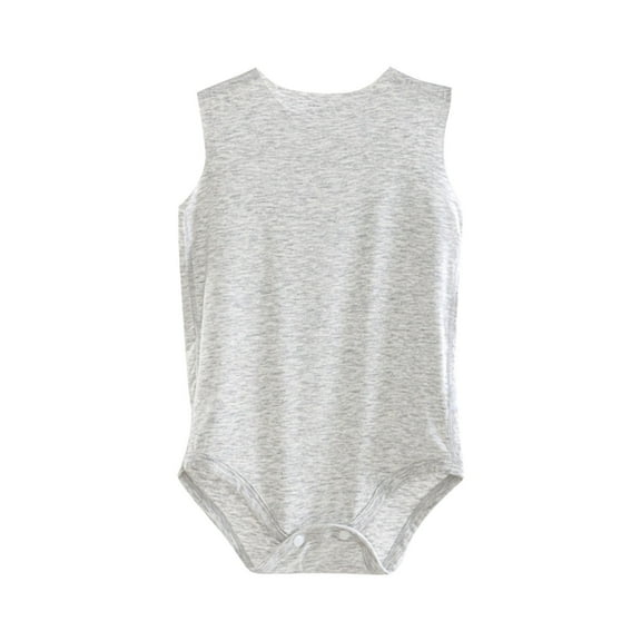 Chbgutlmr Baby Clothes Toddler Sleeveless Crewneck Bodysuit Newborn Boys Girls Soft Comfy Plain Homewear Onesie