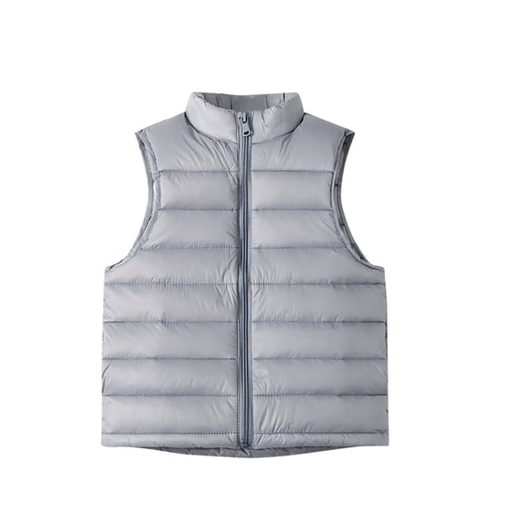 Chbgutlmr Baby Clothes Winter Vests Kids Zipper Stand Collar Warm Tank Tops Solid Color Classic Jackets