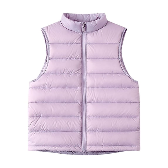 Chbgutlmr Baby Clothes Winter Vests Kids Zipper Stand Collar Warm Tank Tops Solid Color Classic Jackets