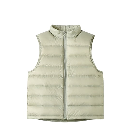 Chbgutlmr Baby Clothes Winter Vests Kids Zipper Stand Collar Warm Tank Tops Solid Color Classic Jackets