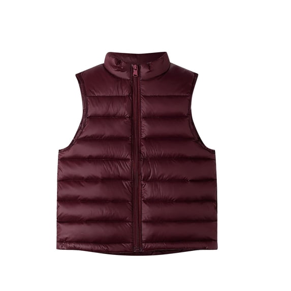 Chbgutlmr Baby Clothes Winter Vests Kids Zipper Stand Collar Warm Tank Tops Solid Color Classic Jackets