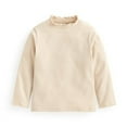 thumbnail image 1 of Chbgutlmr Baby Clothes for Girls Kids Ruffle Half High Neck Blouses Long Sleeve Cotton Comfy Cute Tops 2-14 Years, 1 of 2