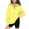thumbnail image 1 of Chbgutlmr Baby Clothes for Girls Sweatshirts Long Sleeve Quarter Zip Loose Pullover Kids Oversized Tops, 1 of 7
