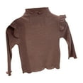thumbnail image 1 of Chbgutlmr Baby Girl Clothes Fall Long Sleeve Ruffle Knit Sweaters Kids High Neck Solid Color Comfy Blouse, 1 of 3