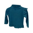 thumbnail image 1 of Chbgutlmr Baby Girl Clothes Fall Long Sleeve Ruffle Knit Sweaters Kids High Neck Solid Color Comfy Blouse, 1 of 3