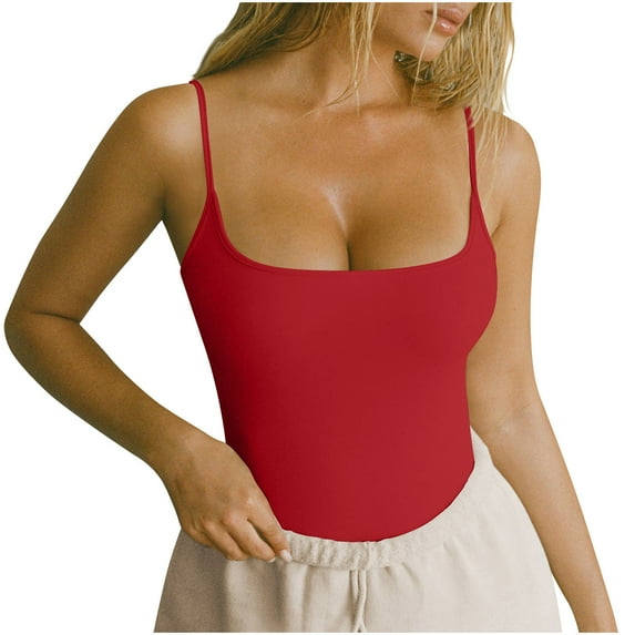 Chbgutlmr Camisole Tops for Women Summer Scoop Neck Yoga Top Skinny Stretch Comfy Lightweight Going Out Tops