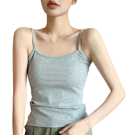 Chbgutlmr Camisole Tops for Women Summer Spaghetti Strap Slim Fitting Basic Tank Tops Casual Going out Shirts