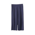 thumbnail image 1 of Chbgutlmr Capri Pants for Women High Waist Solid Color Soft Comfy Homewear Pants Loose Cropped Trousers, 1 of 3