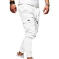 thumbnail image 1 of Chbgutlmr Cargo Pants for Men Cinch Bottom Fitted Drawstring Elastic Waist Trousers Casual Workout Pants with Multi Pockets, 1 of 4