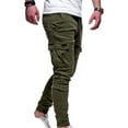 thumbnail image 1 of Chbgutlmr Cargo Pants for Men Cinch Bottom Fitted Drawstring Elastic Waist Trousers Casual Workout Pants with Multi Pockets, 1 of 4