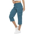 thumbnail image 1 of Chbgutlmr Cargo Pants for Women Drawstring Waist Cropped Outdoor Athletic Loose Capri Trousers Fashion, 1 of 4
