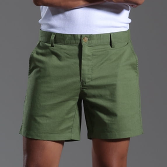 Chbgutlmr Cotton Linen Shorts for Men Flat Front Straight Leg Lightweight Shorts Casual Summer Breathable Shorts with Pockets