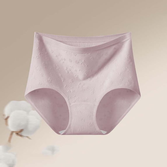 Chbgutlmr Cotton Underwear for Women Full Coverage High Waist Textured Briefs Stretch Breathable Trendy Panties