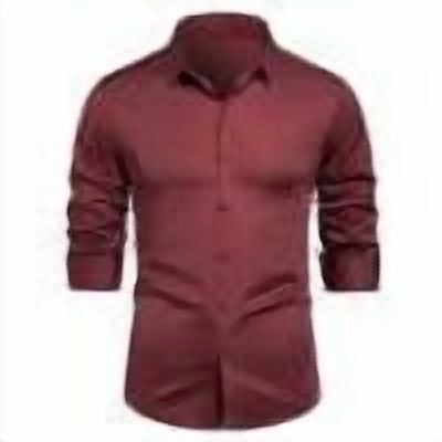 Chbgutlmr Dress Shirts for Men Lapel Neck Button up Long Sleeve Office Causal Work Fitting Shirts Tops