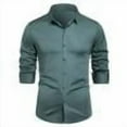 thumbnail image 1 of Chbgutlmr Dress Shirts for Men Lapel Neck Button up Long Sleeve Office Causal Work Fitting Shirts Tops, 1 of 7