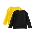 thumbnail image 1 of Chbgutlmr Fall Baby Clothes 2 Pack Long Sleeve Tshirts Tops Kids Crewneck Solid Color Comfy Cotton Basic Tees, 1 of 6