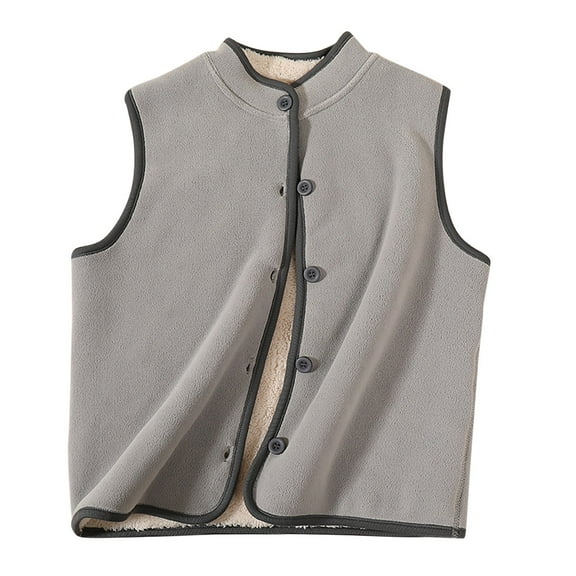 Chbgutlmr Fall Baby Clothes Sleeveless Tops Kids Boy Girls Button up Fleece Warm Causal Jacket Vests
