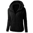 thumbnail image 1 of Chbgutlmr Fleece Jacket Women Winter Long Sleeve Half Zipper Warm Fitted Casual Thermal Comfy Hoodies with Pockets, 1 of 5