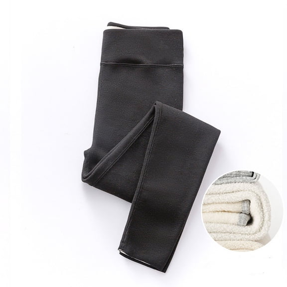 Chbgutlmr Fleece Lined Leggings for Women Ribbed High Waist Slim Fitted Bottom Pants Casual Warm Winter Comfy Pants