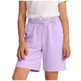 thumbnail image 1 of Chbgutlmr Girls Athletic Shorts Mesh Blocked High Elastic Waist Wide Leg Bermuda Shorts Casual Summer Breathable Workout Shorts, 1 of 6