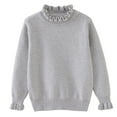 thumbnail image 1 of Chbgutlmr Girls Clothes Loose Casual Sweaters Kids Ruffle High Neck Long Sleeve Cute Warm Pullover Tops, 1 of 7
