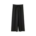 thumbnail image 1 of Chbgutlmr Girls Clothes Lounge Pants Kids Drawstring High Waist Straight Leg Loose Solid Color Casual Trousers, 1 of 7