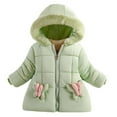 thumbnail image 1 of Chbgutlmr Girls Fleece Lined Coat Kids Winter Warm Fleece Collar Hooded Quilted Jackets Cute Comfy Outwear, 1 of 8